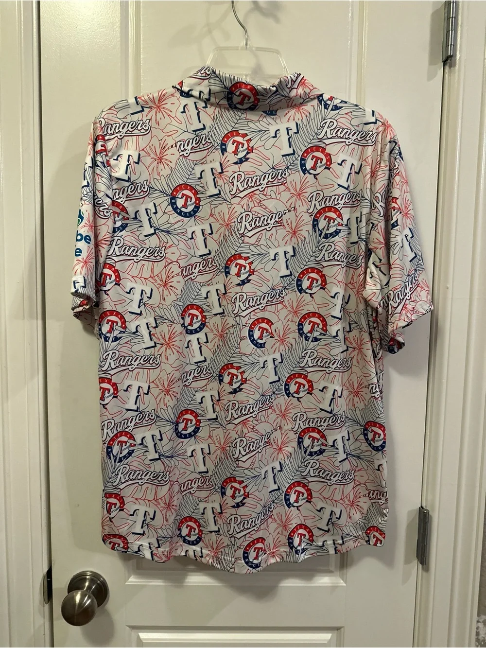 Texas Rangers Hawaiian Button Down Shirt - M - Picture 5 of 5